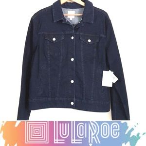 🌈LuLaRoe Harvey Jean Jacket in Dark Blue Denim🌟